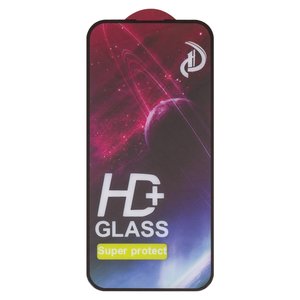 Захисне скло All Spares для Apple iPhone 15 Pro, сумісне з чохлом, Full Glue, чорний