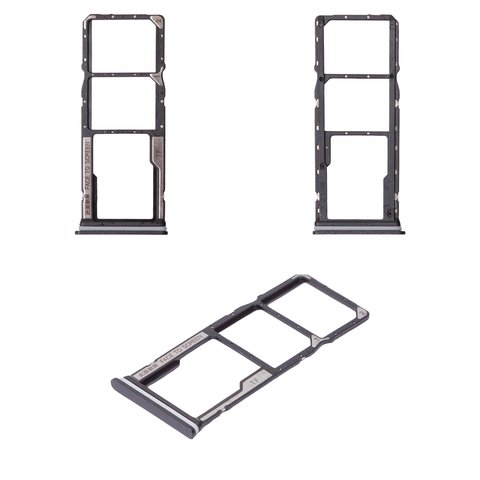 Держатель SIM карты для Xiaomi Redmi 13C, черный, midnight black