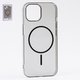 Чехол Fully-PC MagSafe для iPhone 15, черный, прозрачный, магнитный, пластик