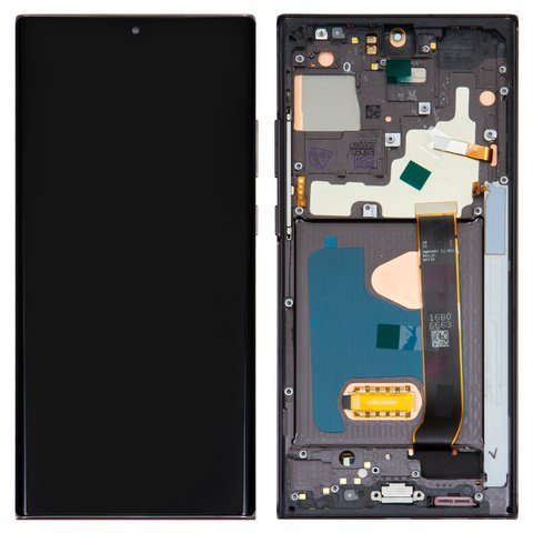 Дисплей для Samsung N985F Galaxy Note 20 Ultra, чорний, з рамкою, High Copy, OLED 