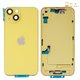Корпус для iPhone 14, желтый, с держателем SIM-карты, с боковыми кнопками, Original (PRC), EU version
