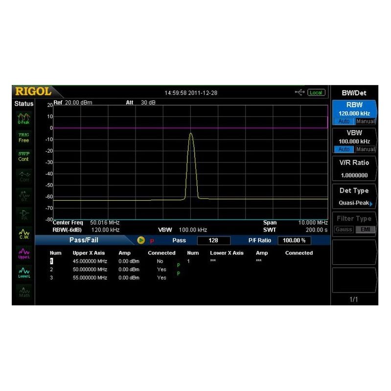 Фильтр ЭМП и квазипиковый детектор RIGOL DSA800-EMI (ключ активации) Изображение 1