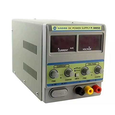 Лабораторний блок живлення Sunshine P 3005D, одноканальний, трансформаторний, до 30 В, до 5 А, світлодіодні індикатори